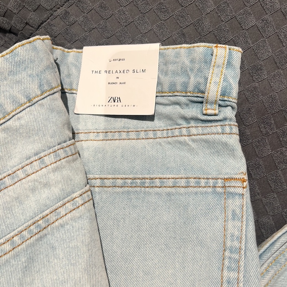 Blue loose fit Zara denim jeans - Picture 11 of 14